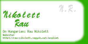 nikolett rau business card